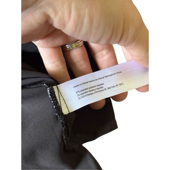 NEW Eloquii Halter Cross Neck Top size 26 Black Blouse - Picture 11 of 12